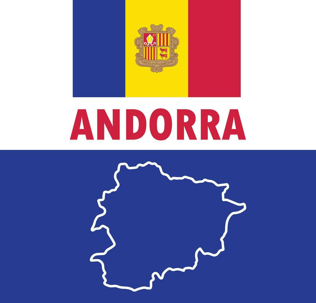 gratis vector andorra bandera y país contorno