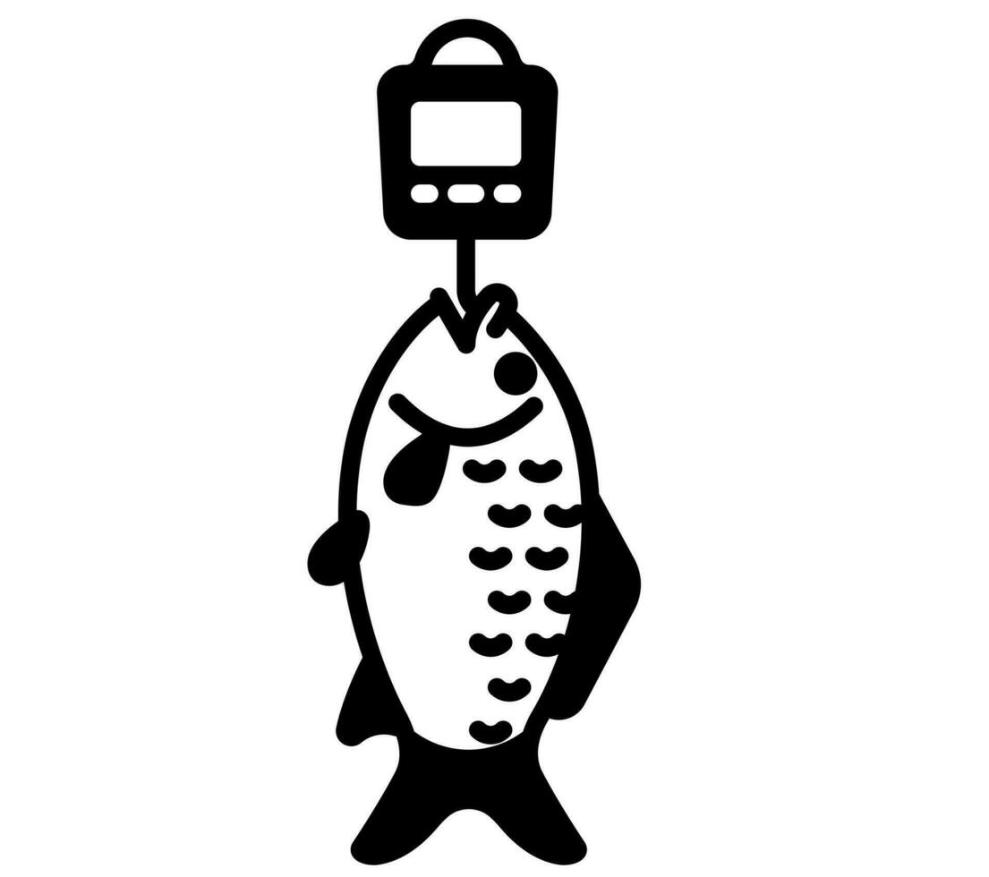 pescado peso iconos vector