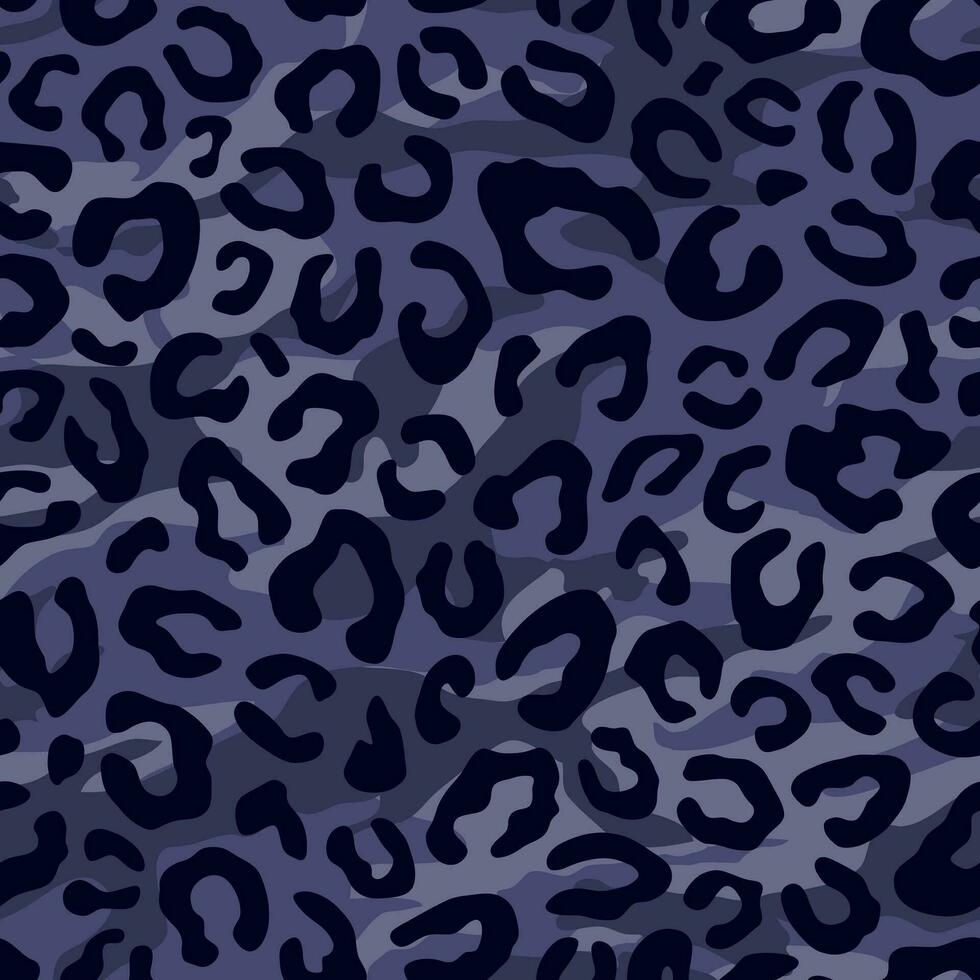 Leopard animal skin texture on abstract camouflage background vector