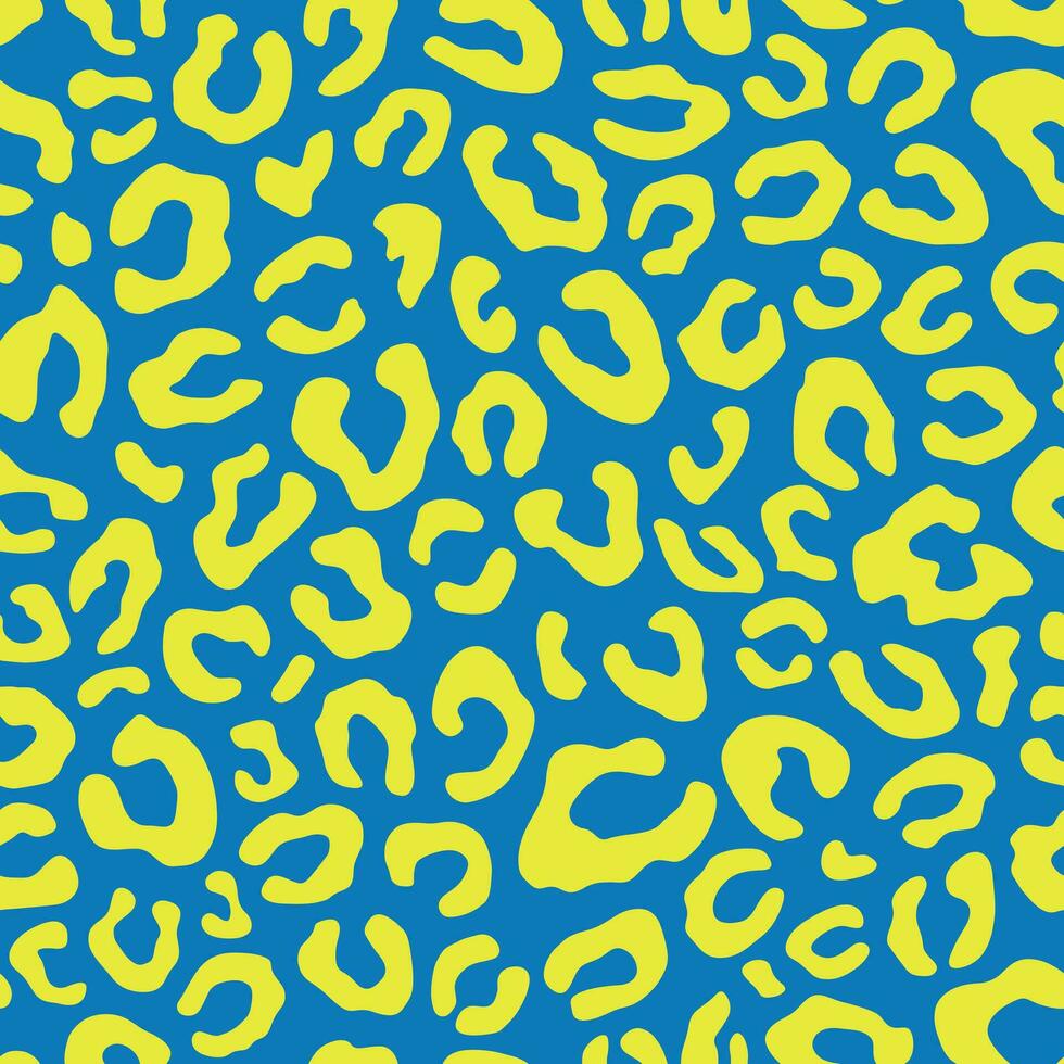 Retro leopard skin print surface seamless pattern vector