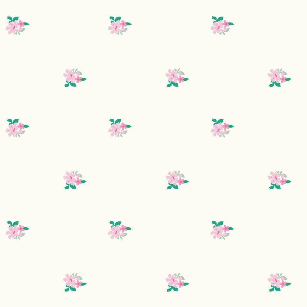 Small hand drawn floral seamless pattern vector