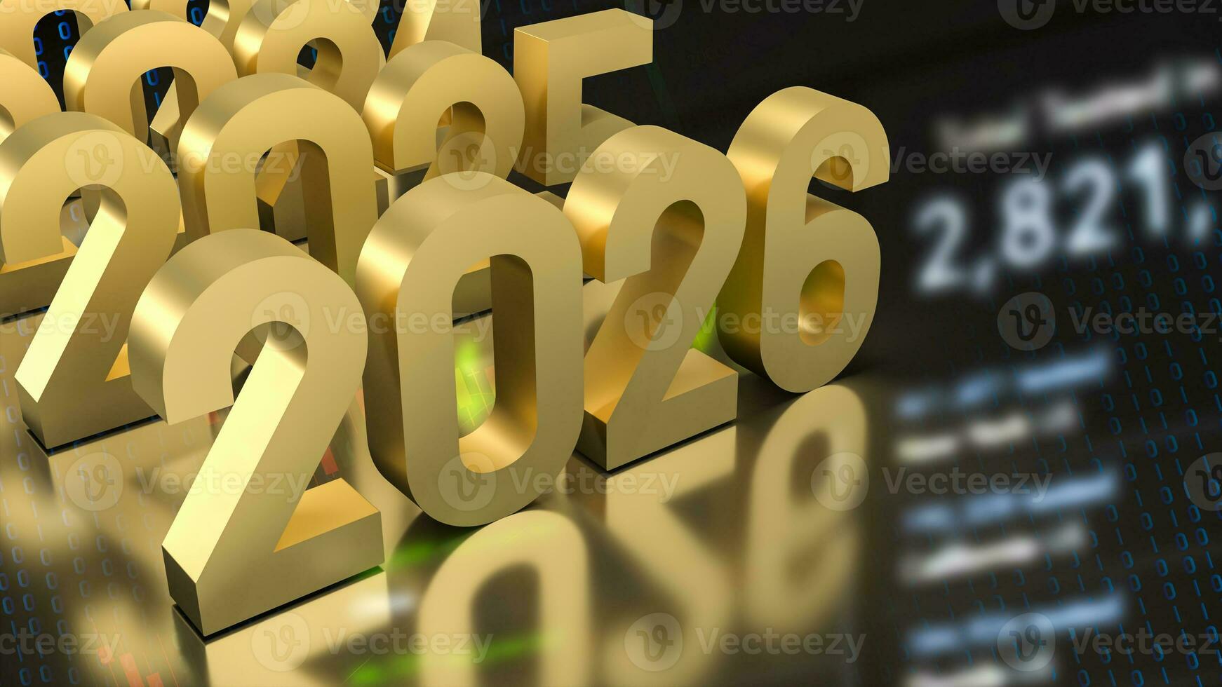The 2026 year for Business concept 3d rendering. photo