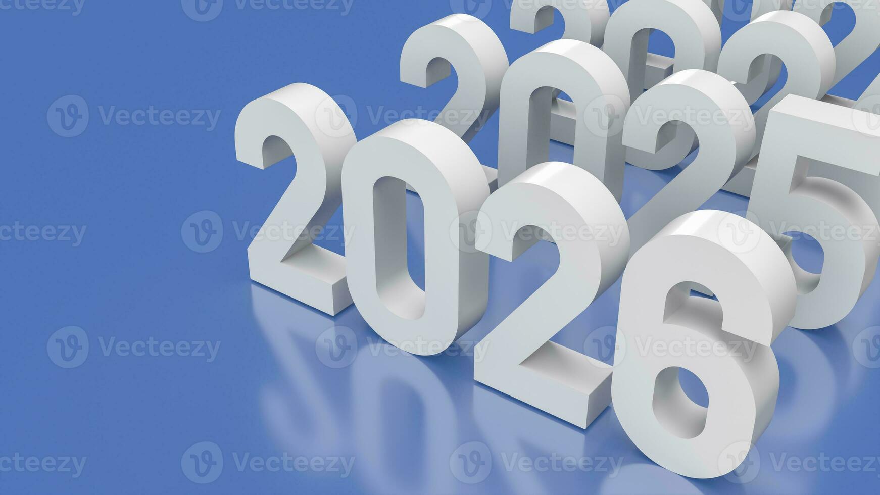 el 2026 año para negocio concepto 3d representación. foto