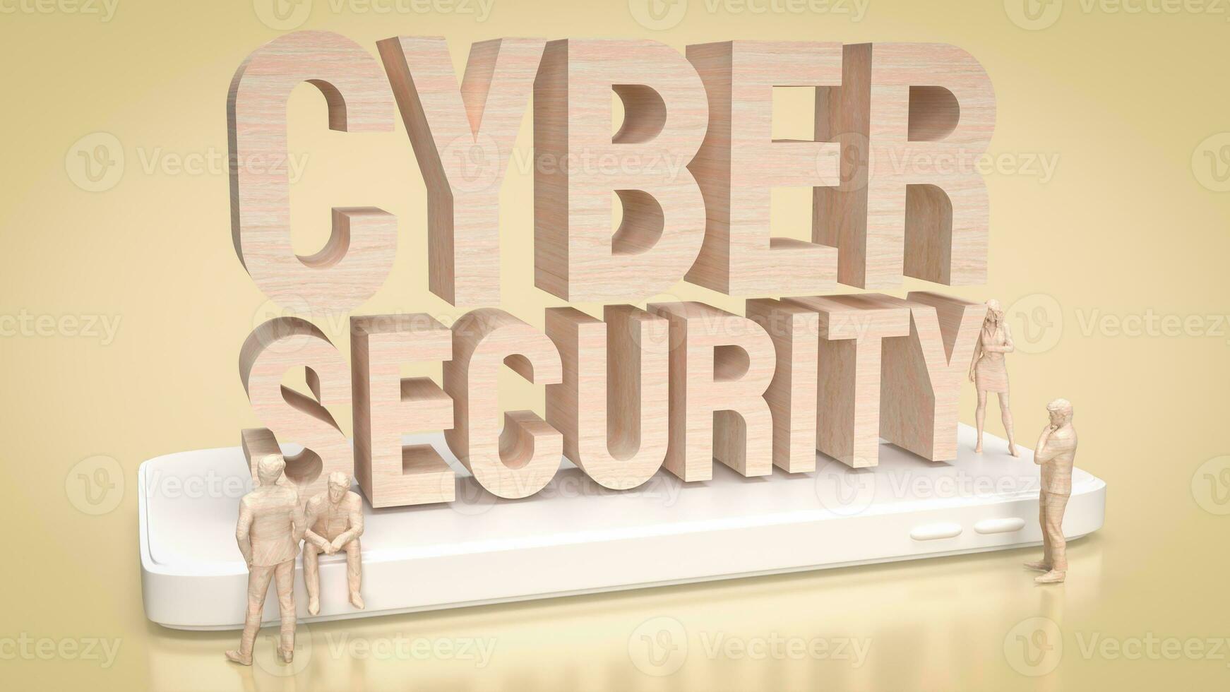 The cyber security for technology and it concept 3d rendering. photo