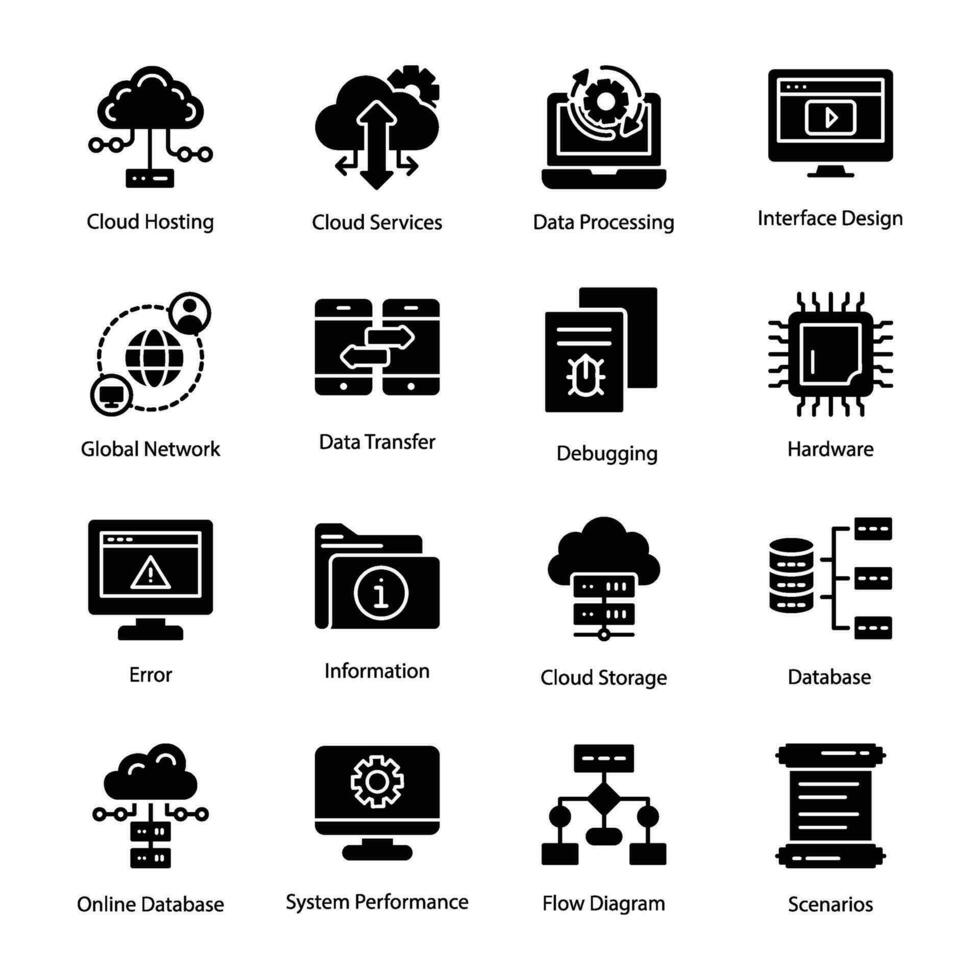 Pack of Programming Icon Vectors