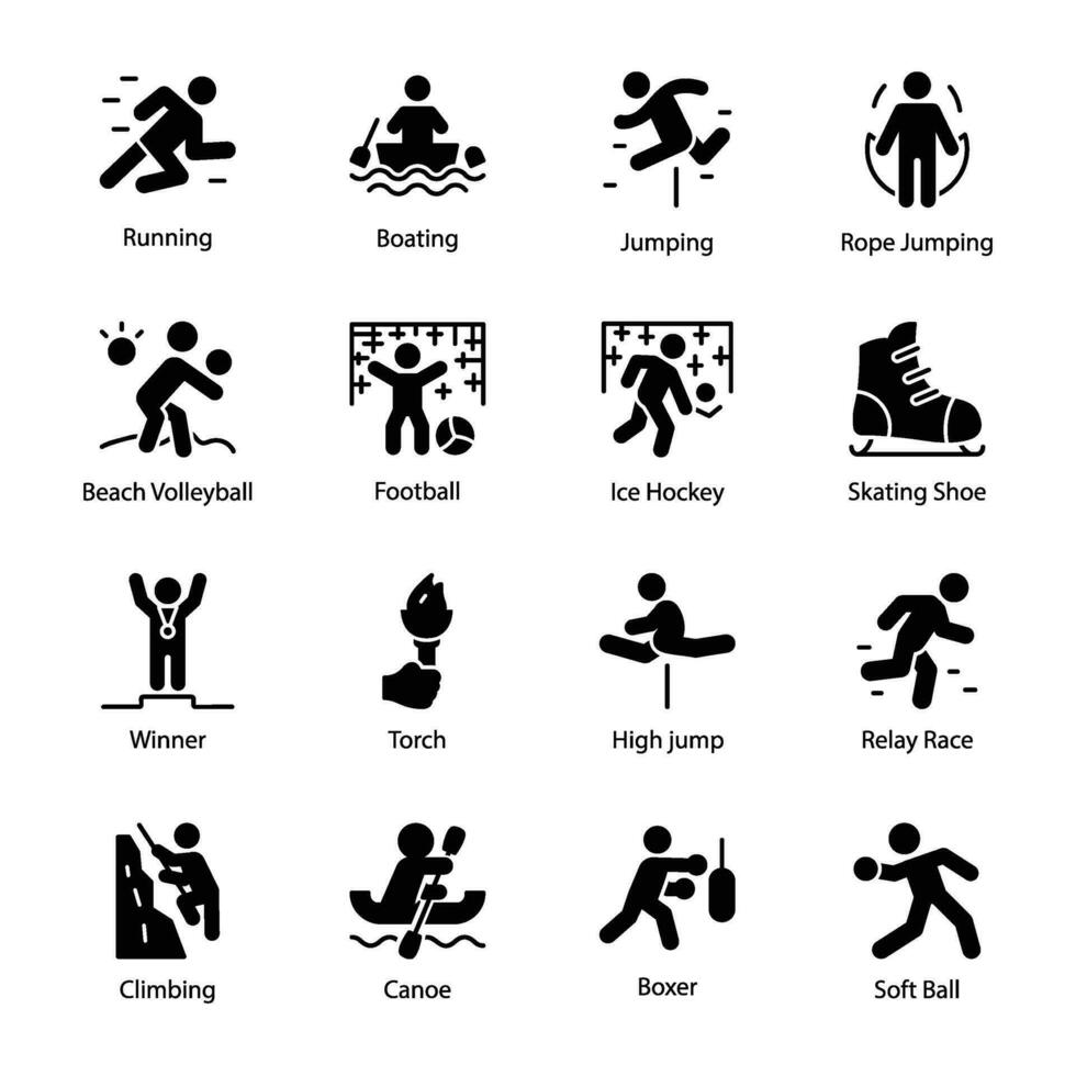 Pack of Olympics Gaming Icon Vectors