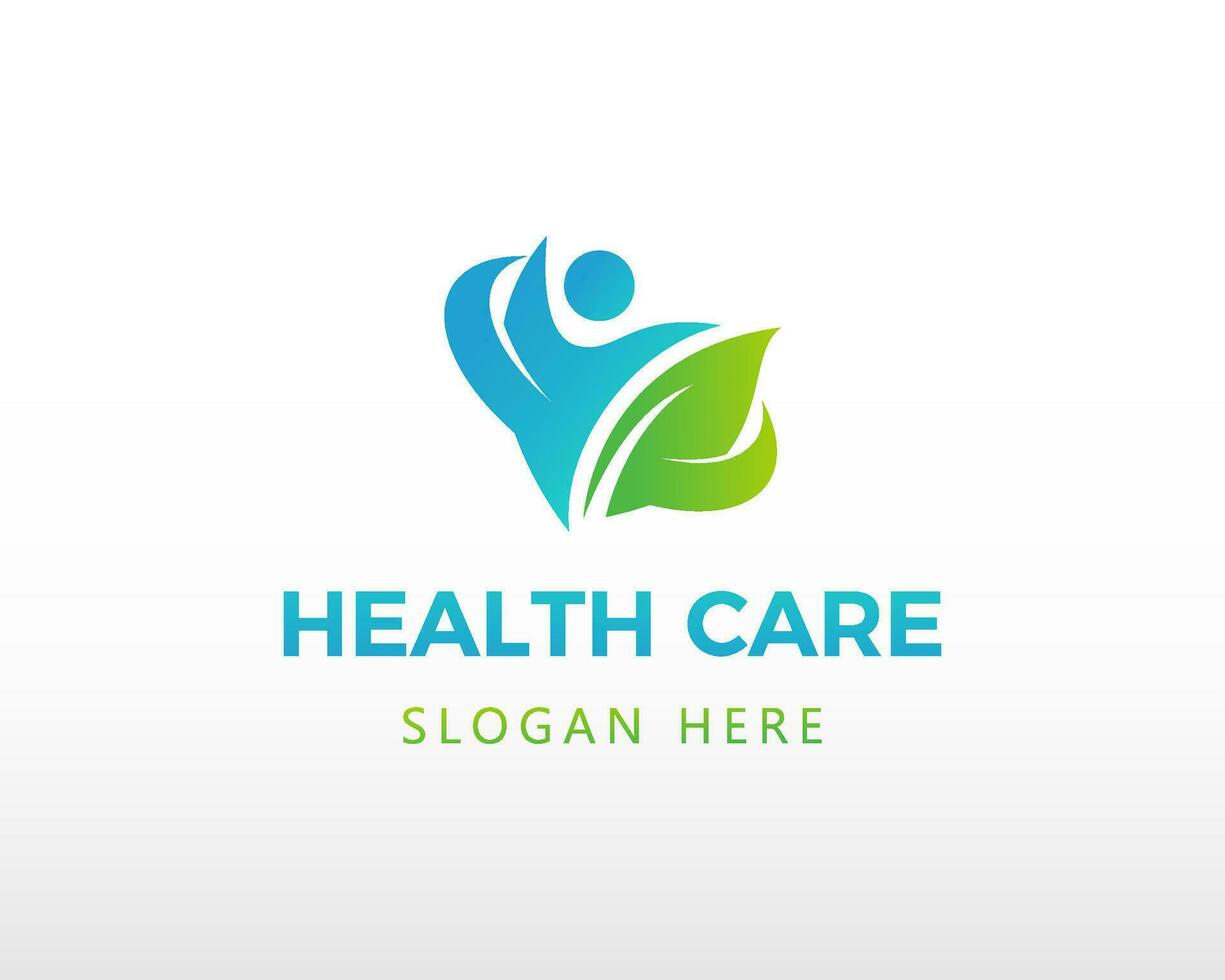 health care logo creative care logo leave people vector