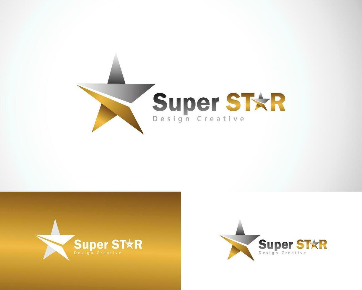 super star logo creative design concept color gradient vector