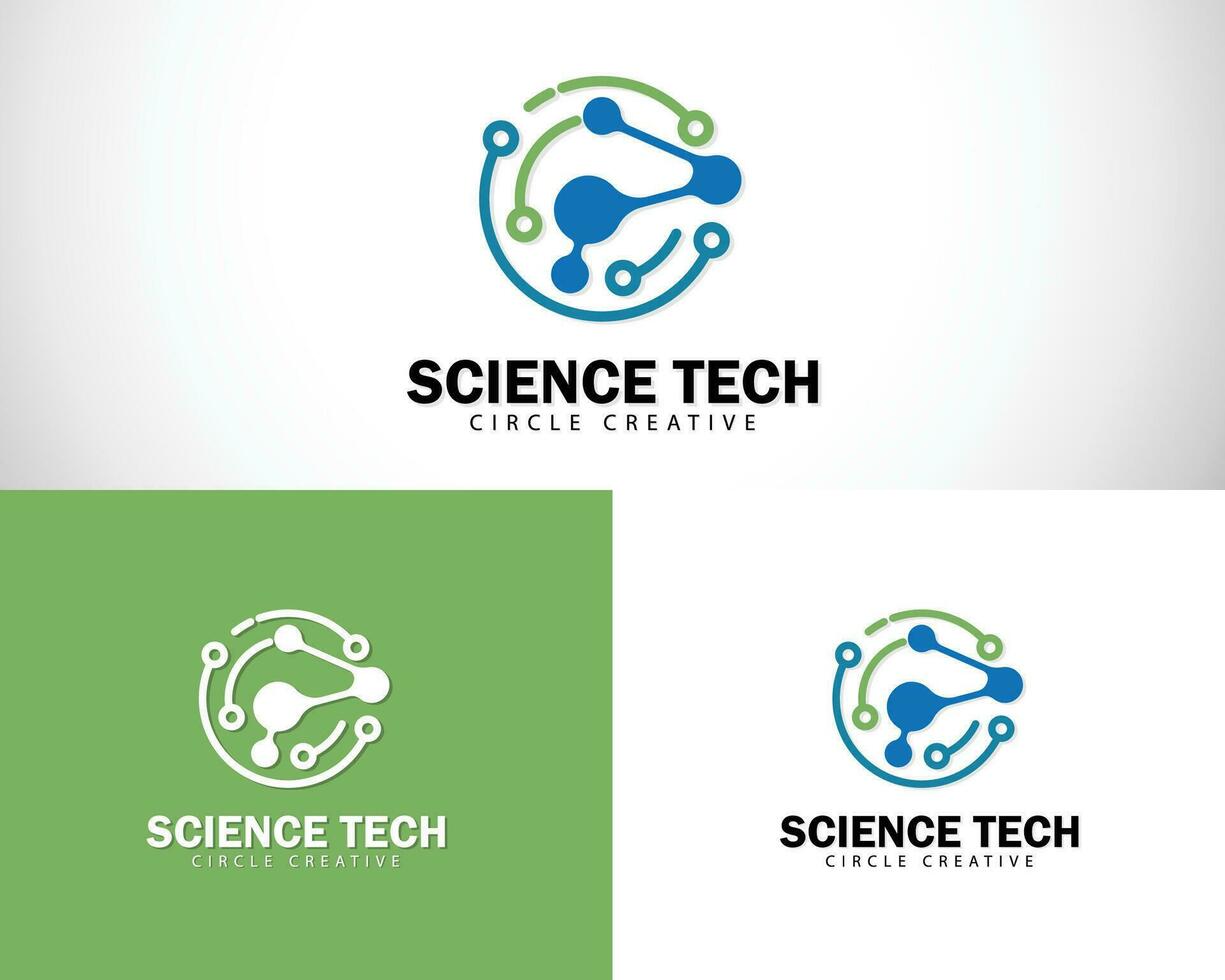 Science logo creative molecule circle growth DNA logo modern letter p vector