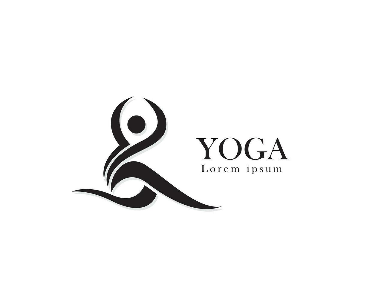 diseño de logotipo de yoga vector