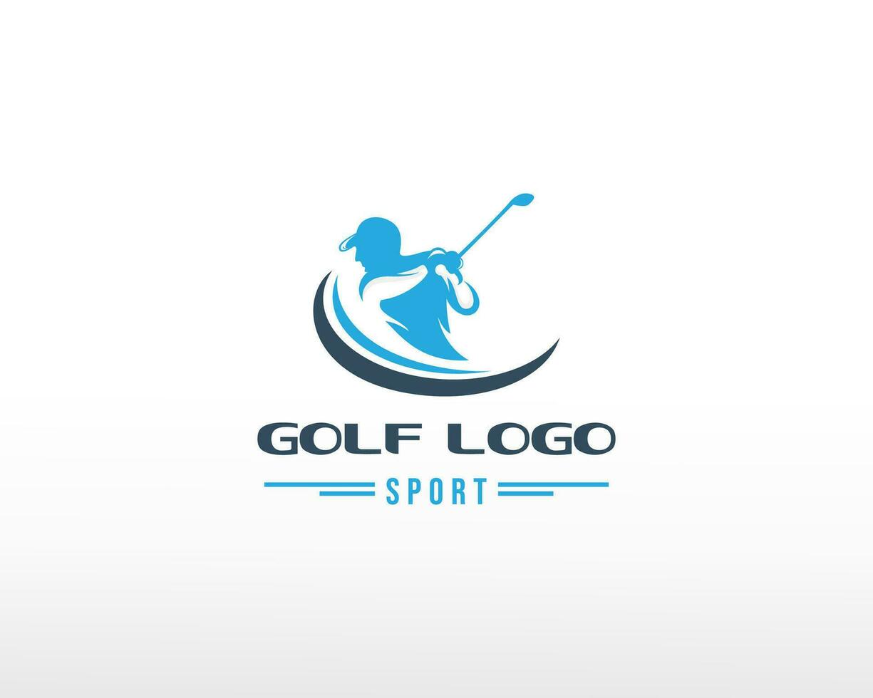 golf logo creativo golf logo equipo club deporte pasatiempo logo sencillo vector