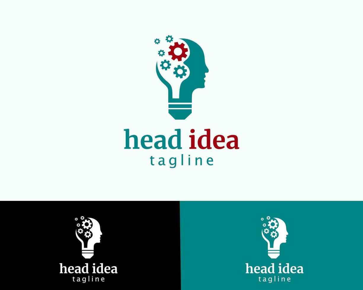 head idea logo concept creative design template vector