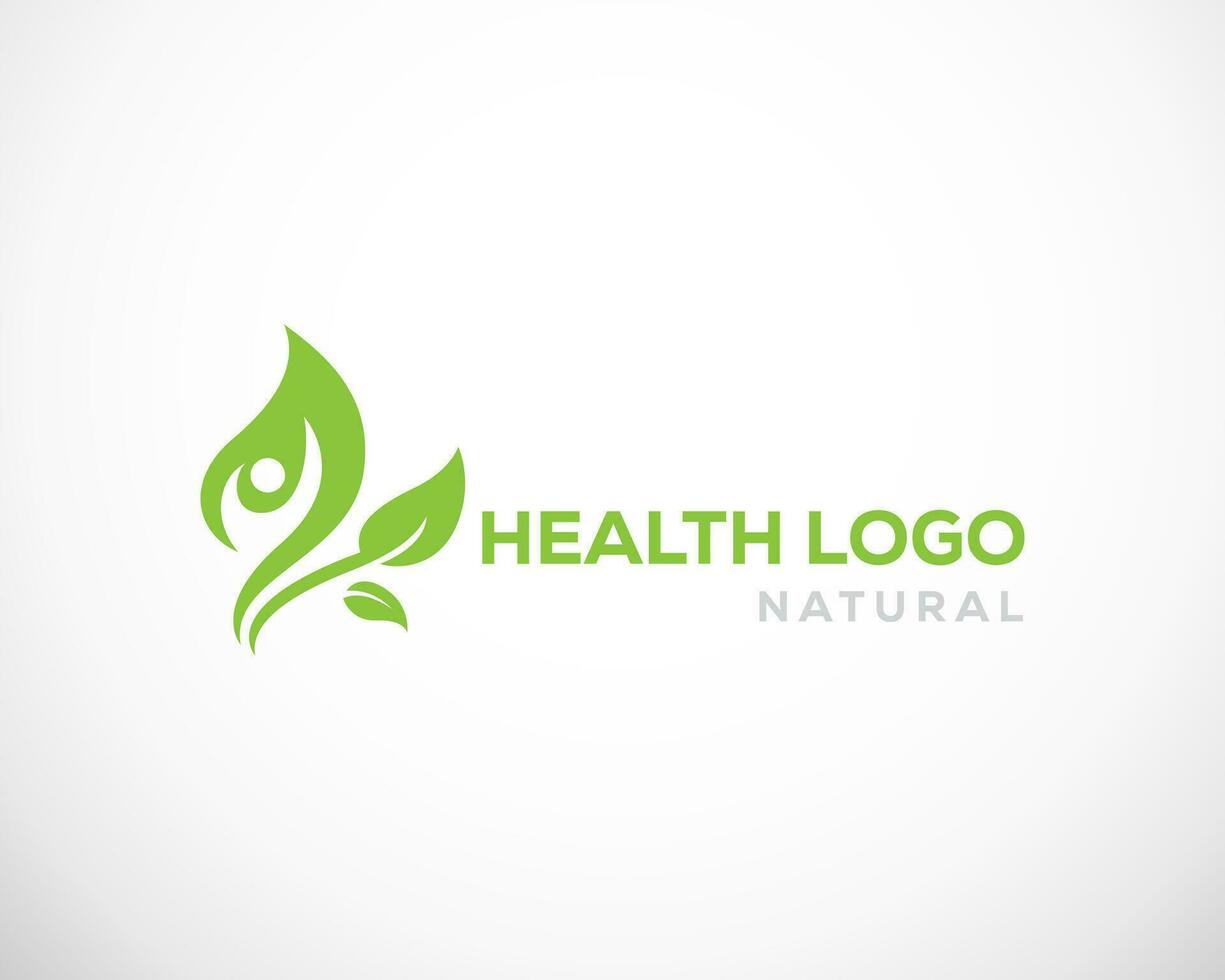 Nature logo design template health logo leave vector