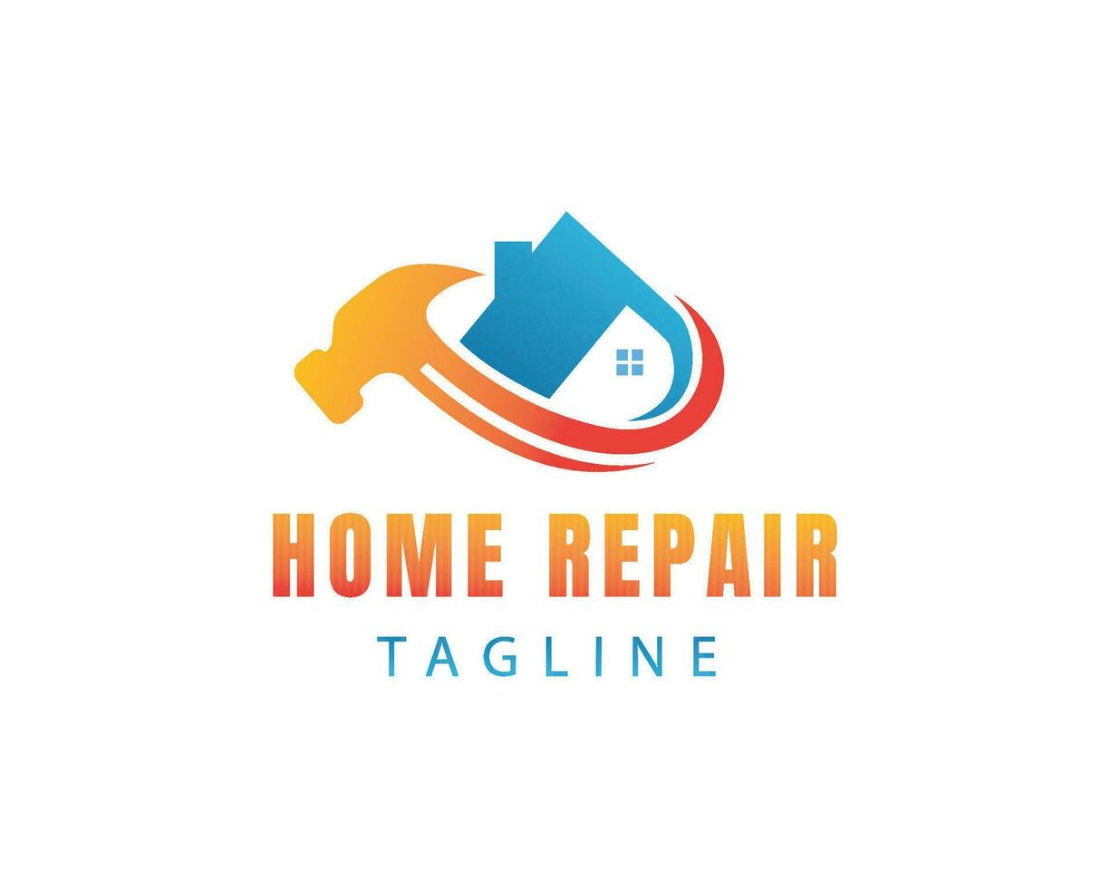 home repair logo home logo service logo vector