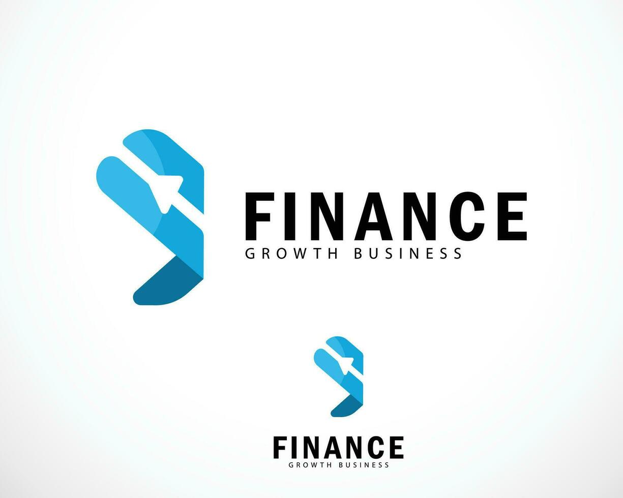 Finanzas logo creativo firmar símbolo logística icono diseño flecha crecimiento negocio vector