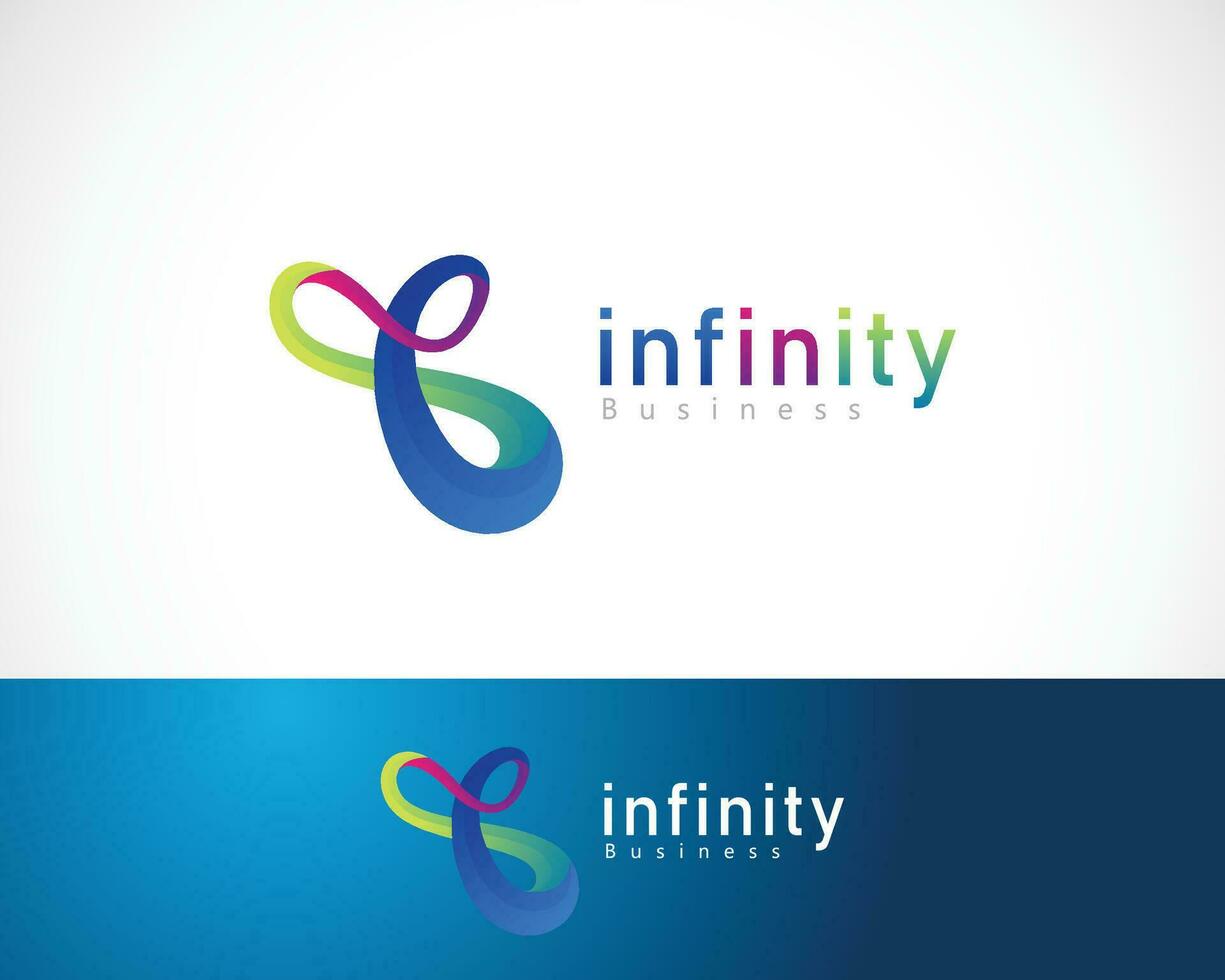infinito logo creativo color degradado negocio web conectar vector