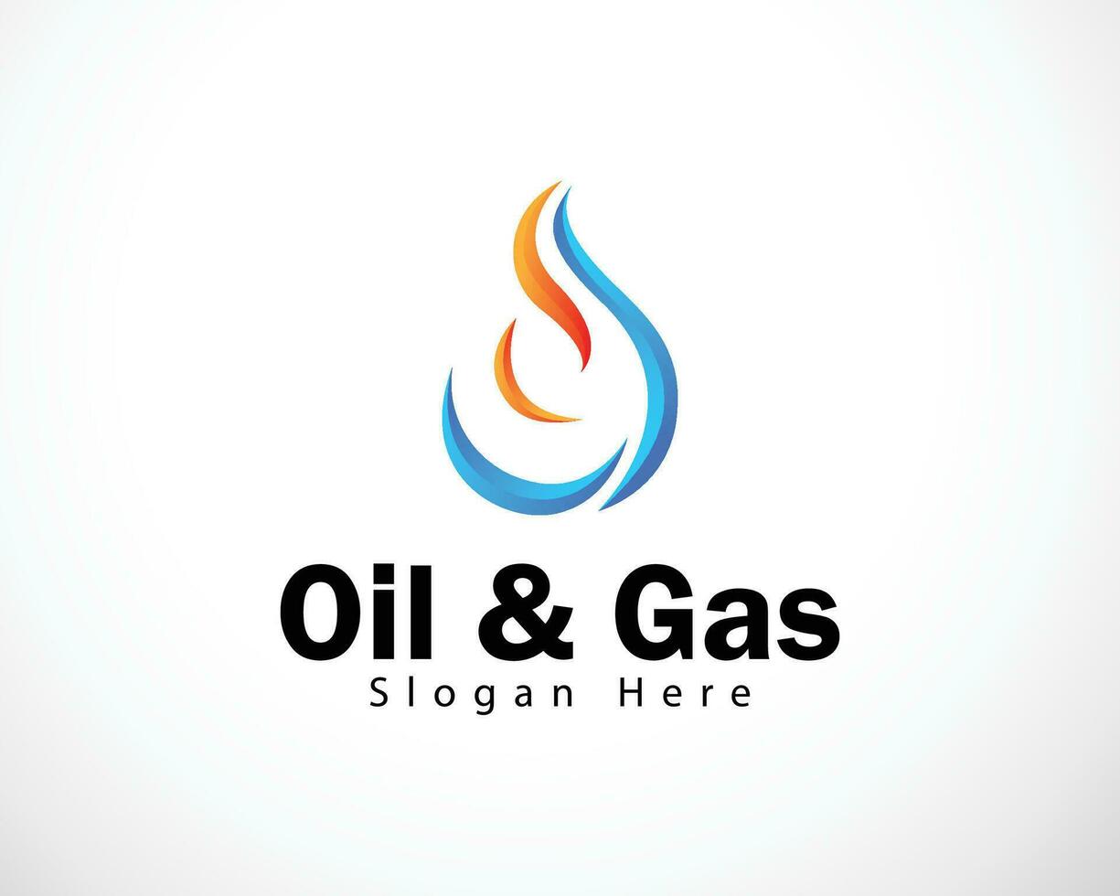 oil and gas logo creative icon vector symbol industry gas business  water drop design concept