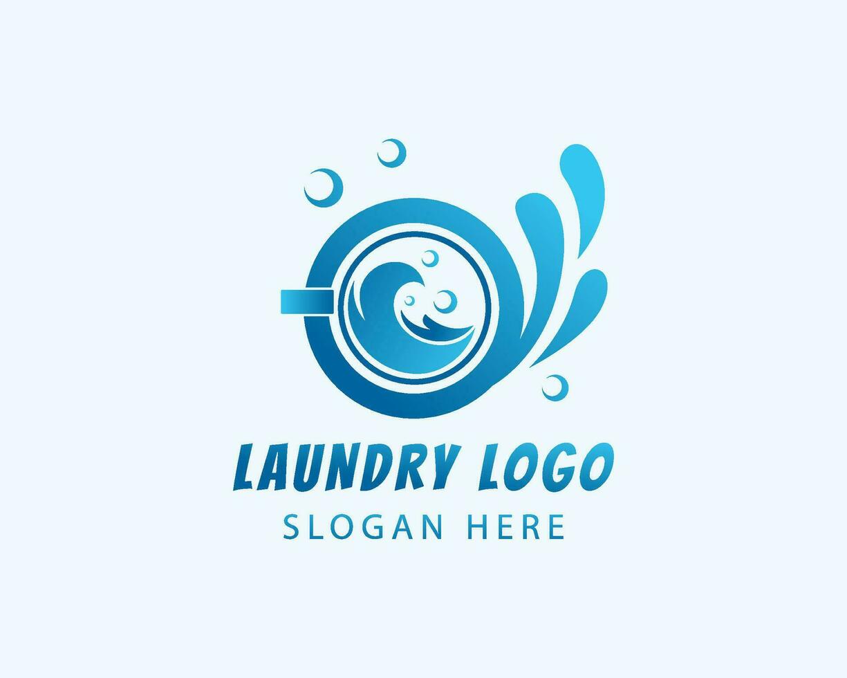 lavandería logo creativo logo vector