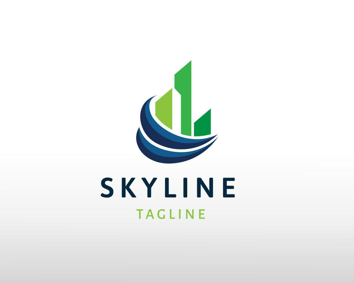 skyline logo building logo city logo creative simple logo vector