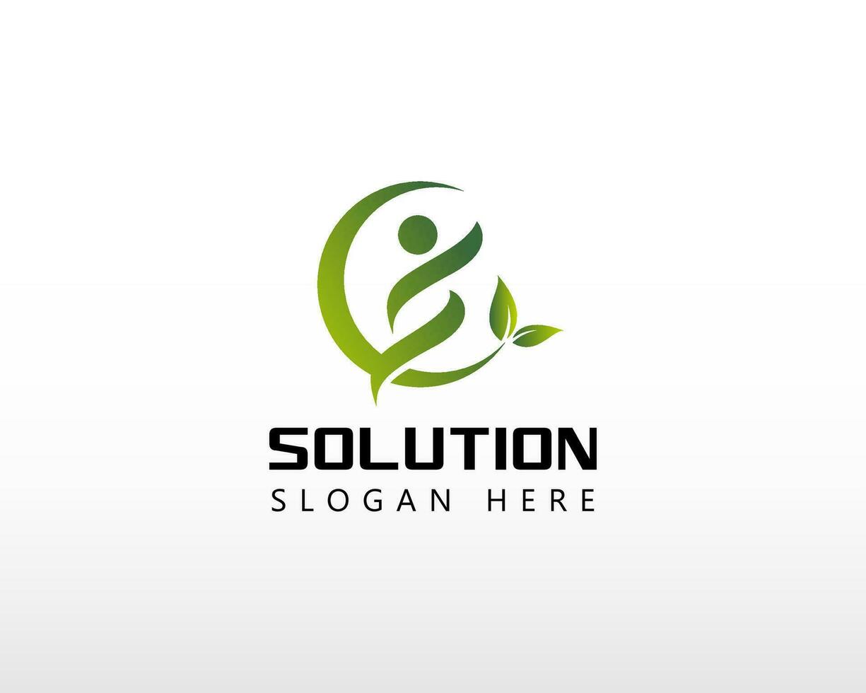 solution logo nature solution design creative beauty simple vector