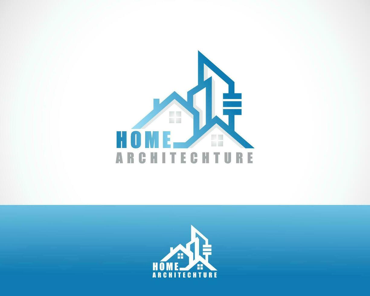 real estate logo architecture home building line vector