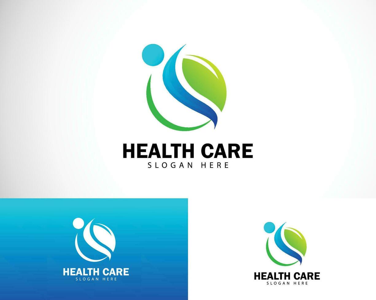 health care logo creative nature people abstract icon design medical vector