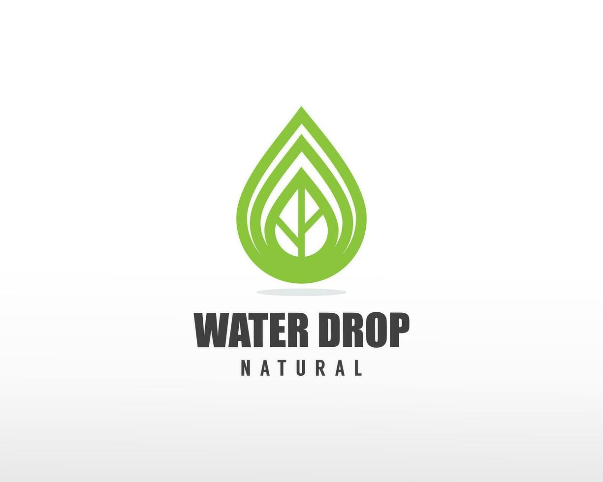 agua soltar logo creativo línea naturaleza agua soltar salir creativo vector