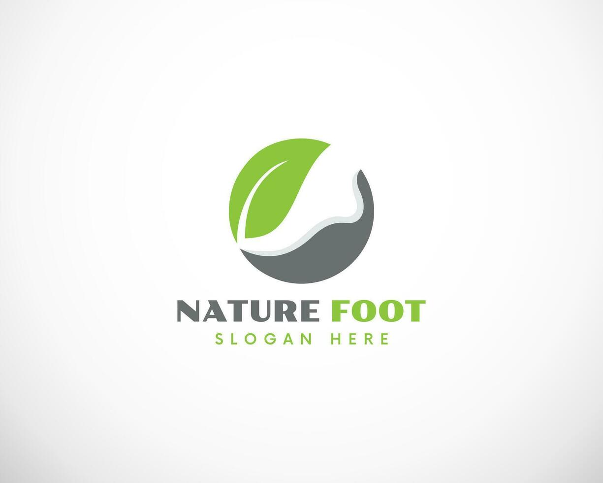 naturaleza pie logo salud creativo símbolo vector