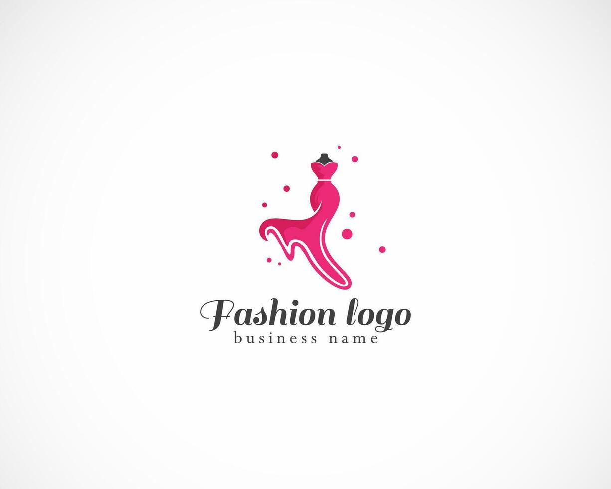 Moda logo creativo diseño modelo dibujo belleza vector