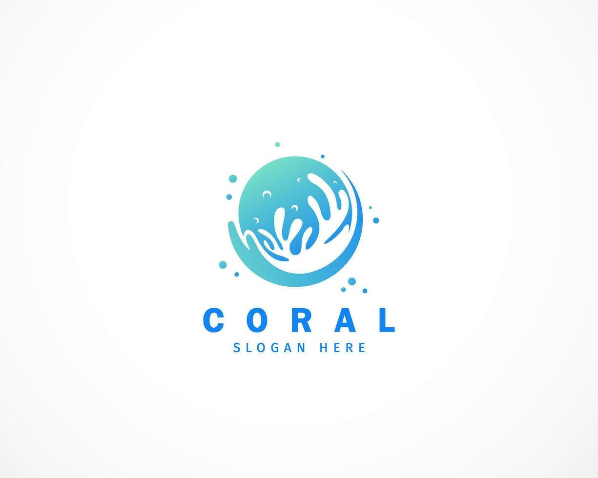coral logo icono creativo diseño vector