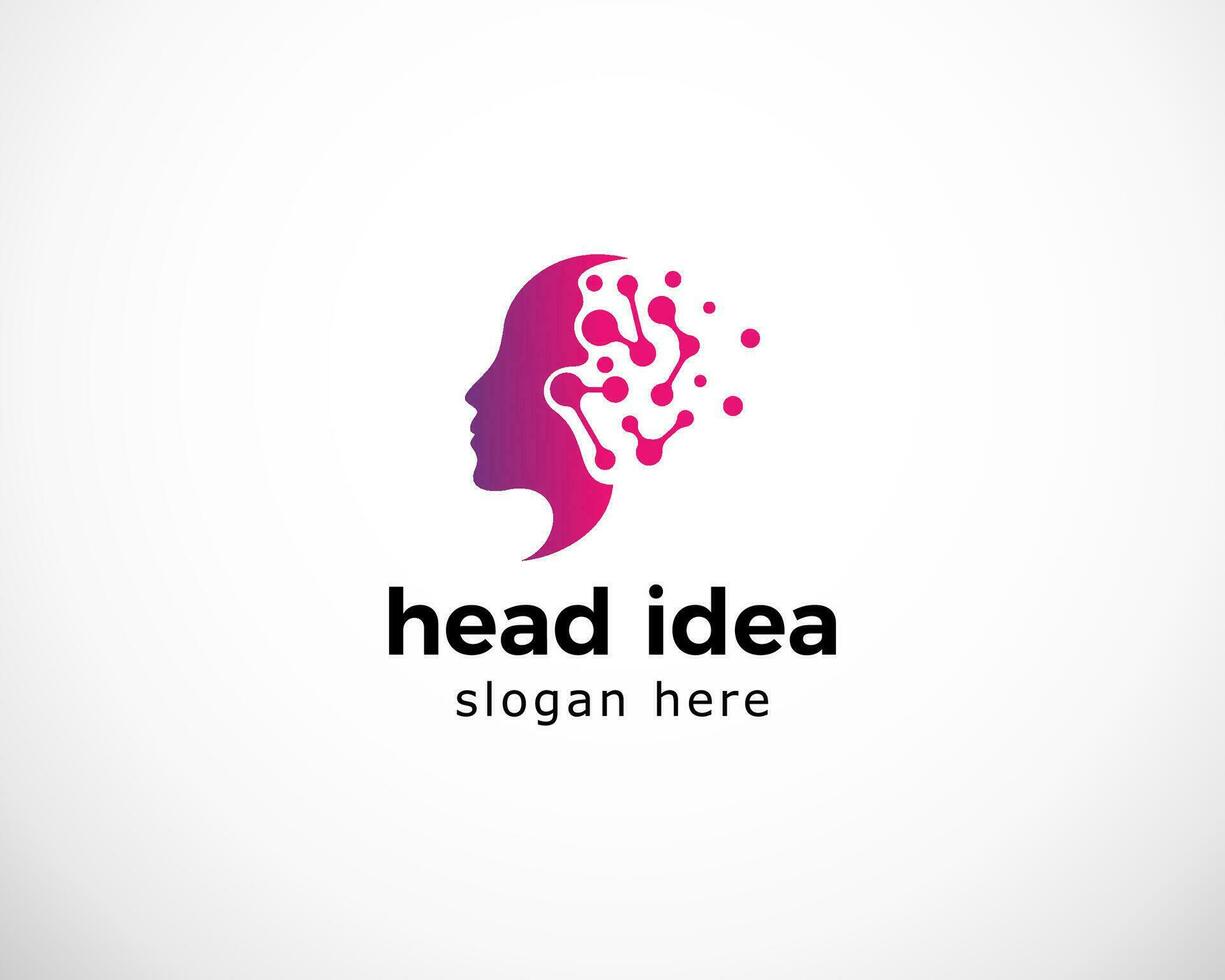 head idea logo creative idea technology digital design symbol vector