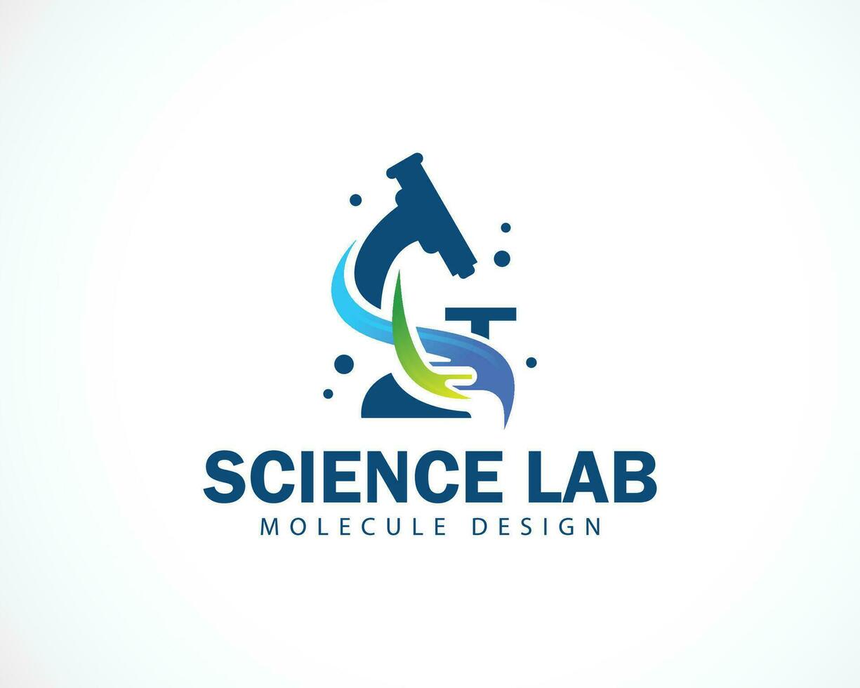 science lab logo creative genetics design concept molecule icon vector