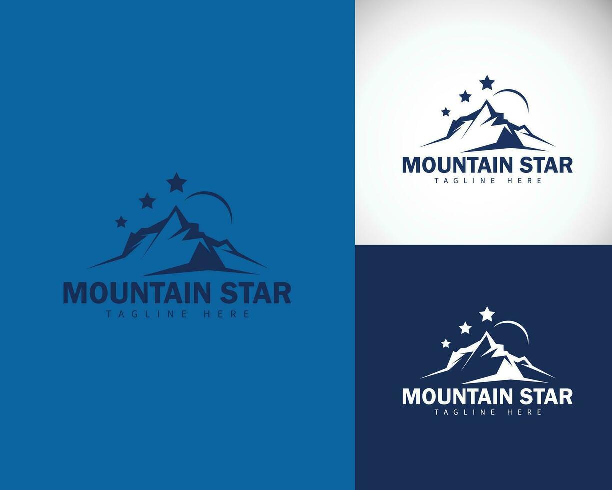 mountain logo creative brand art design hiking peak design vector