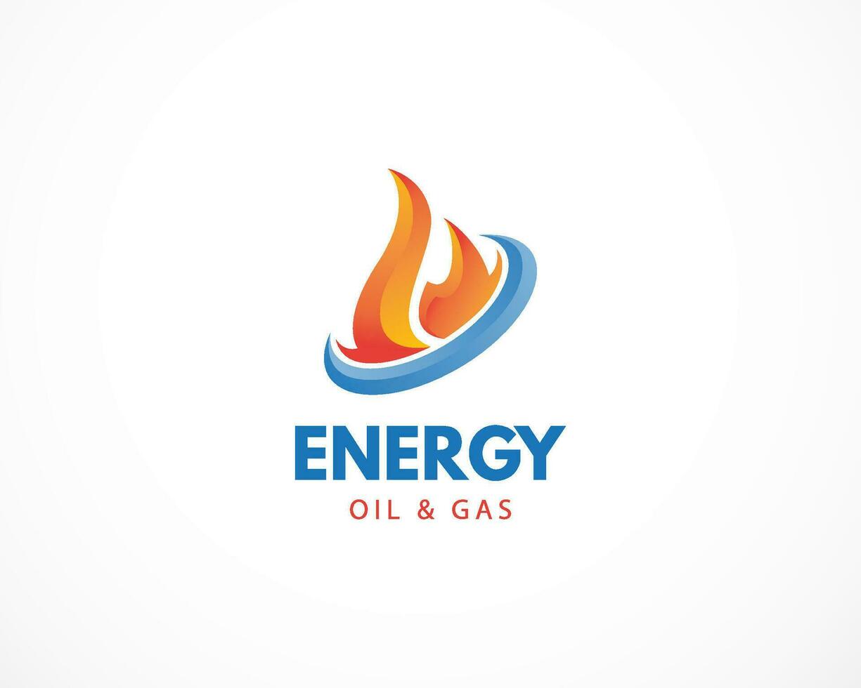 Modern Styled Logo for Oil and Gas Business Company care oil gas symbol creative vector