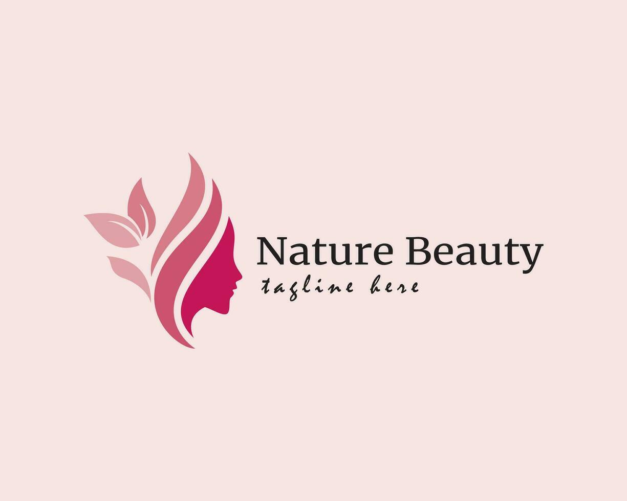 nature beauty logo creative symbol fashion massage icon logo vector