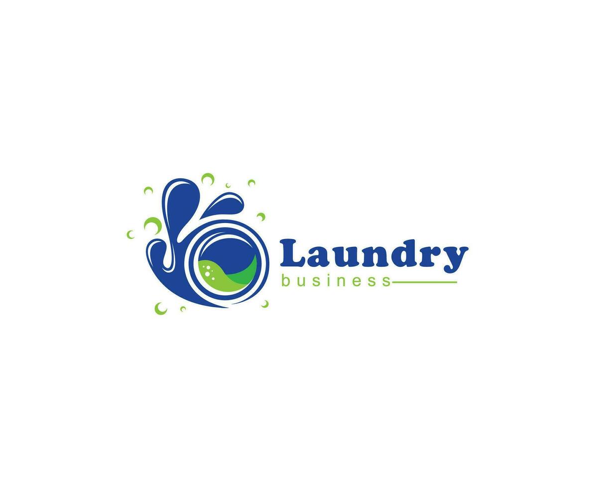 laundry logo creative clean wash design template vector