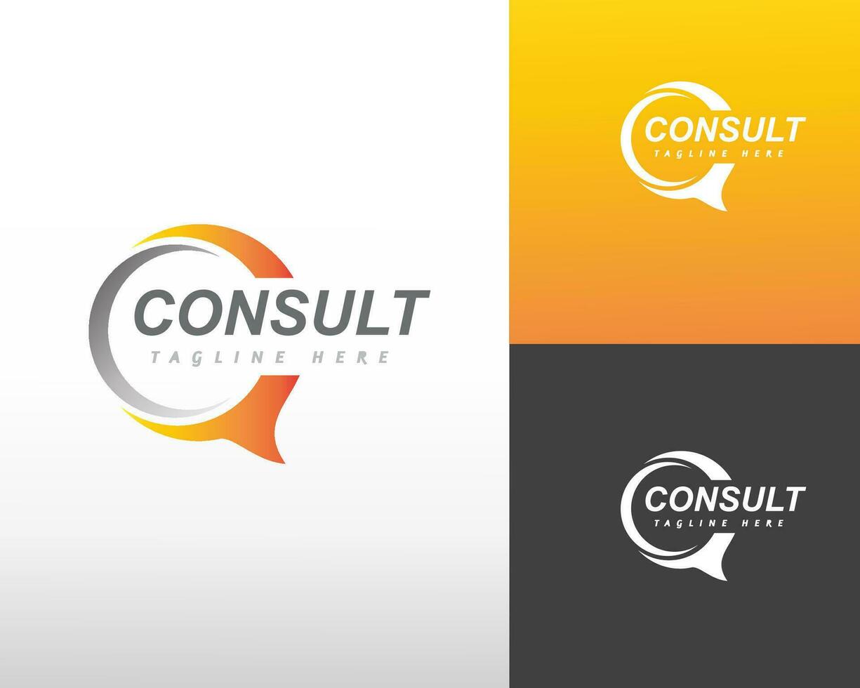 Modern Gradient Consulting Agency logo template design, Simple logo template vector