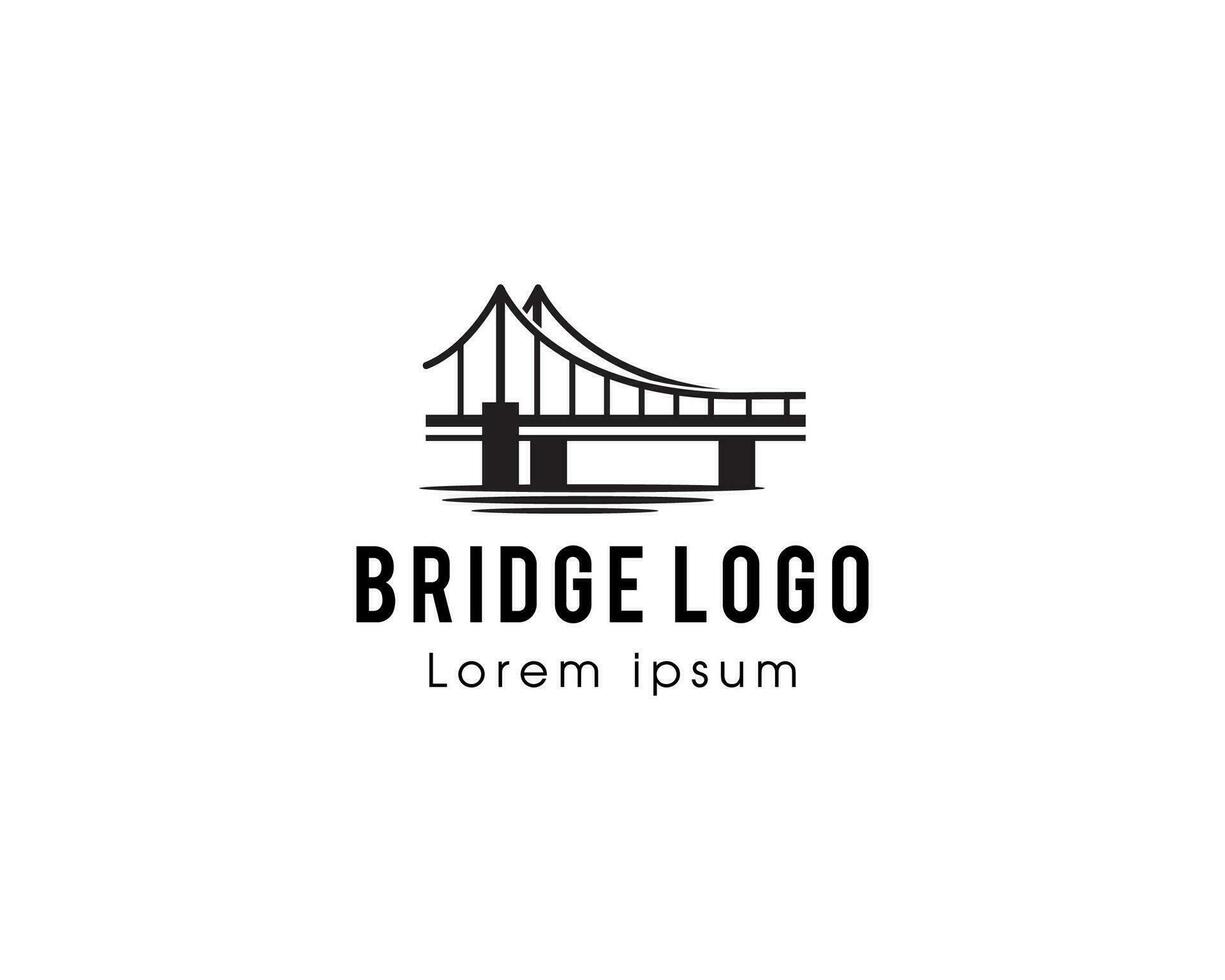 modern bridge logo design concept vector