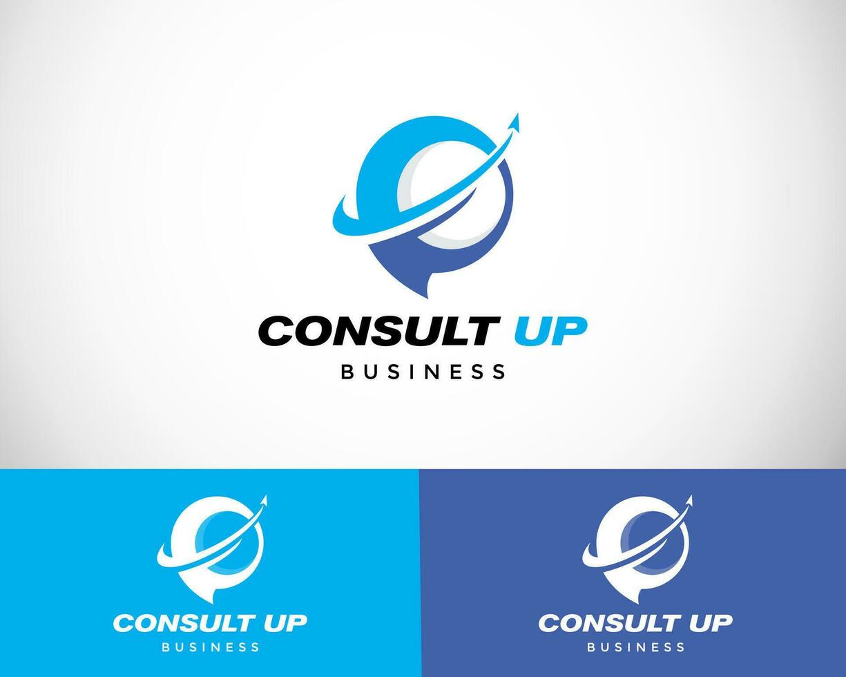 consult up logo travel consult design illustration vector