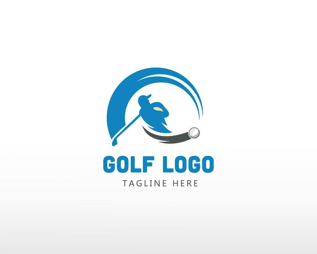 golf logo creativo golf logo equipo club deporte pasatiempo logo sencillo vector