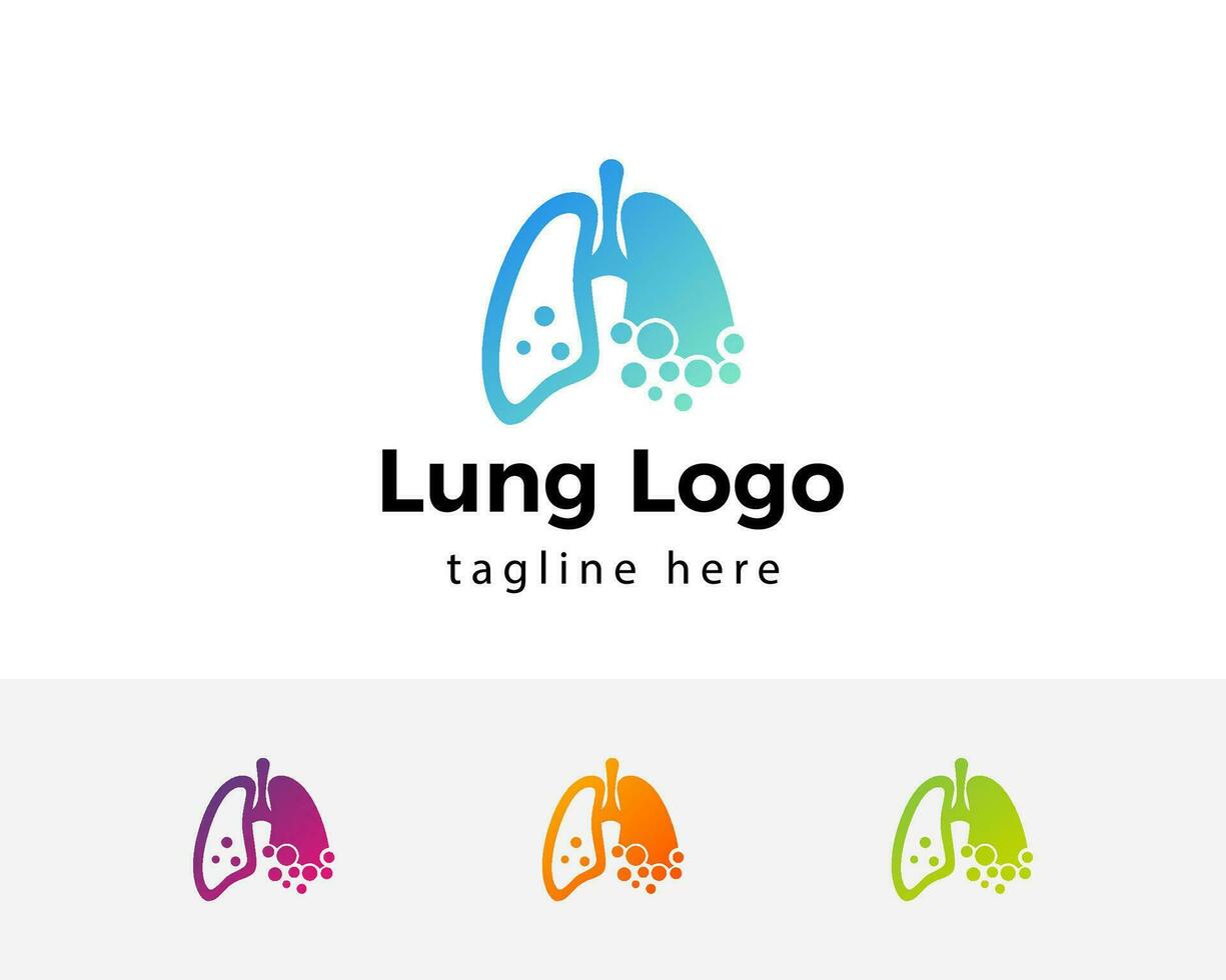 vector de diseño de plantilla de logotipo de cuidado de pulmones, emblema, concepto de diseño, símbolo creativo, icono