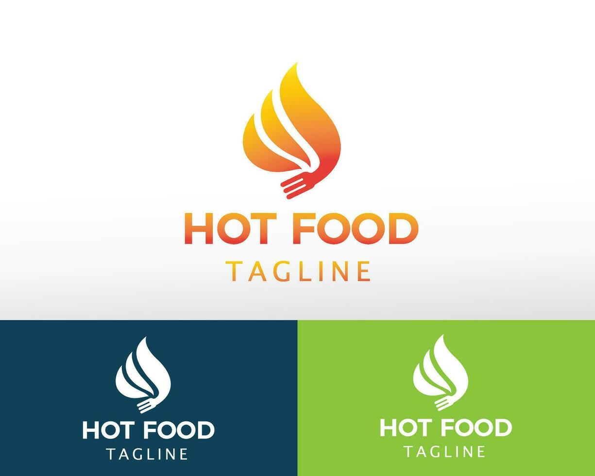 hot food logo creative logo fire logo vector