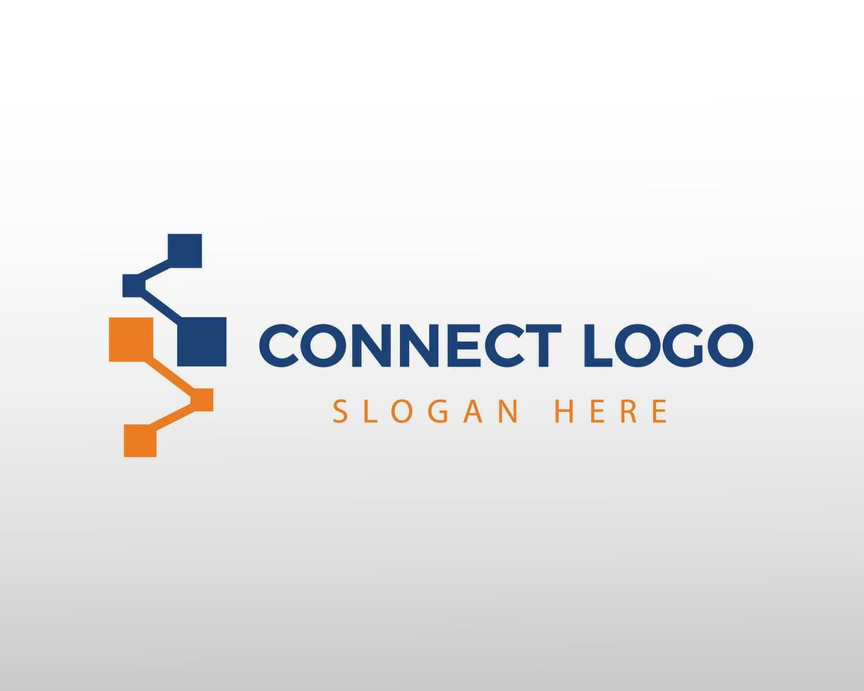 connect logo digital symbol logo creative logo vector