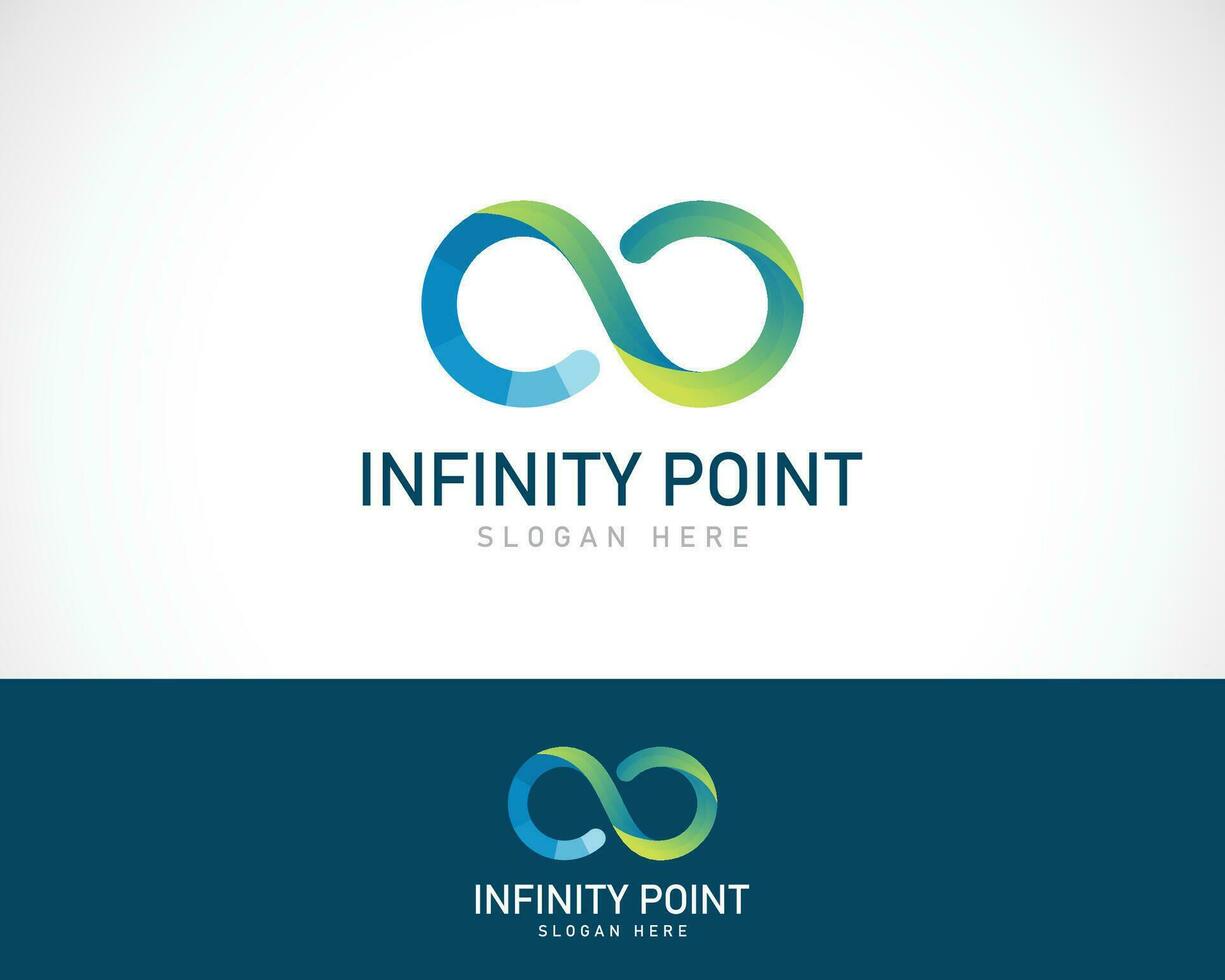 infinito punto logo creativo negocio color degradado vector