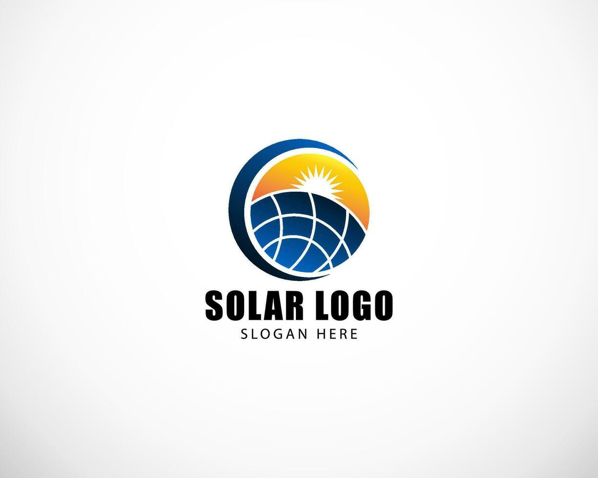 solar logo creativo diseño concepto firmar símbolo icono vector