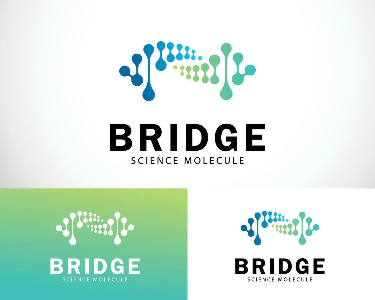 bridge logo creative connect business design concept science molecule vector