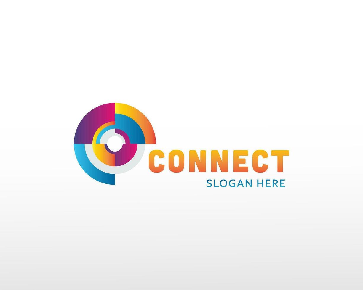 connect logo tech logo pixel logo camera logo digital studio vector