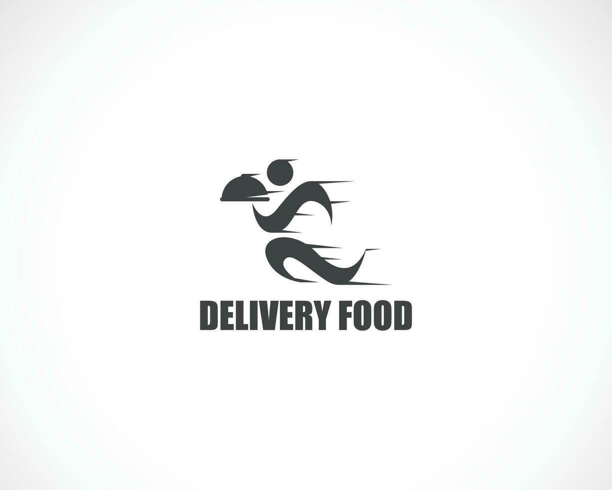 delivery logo creative food abstract illustration vector