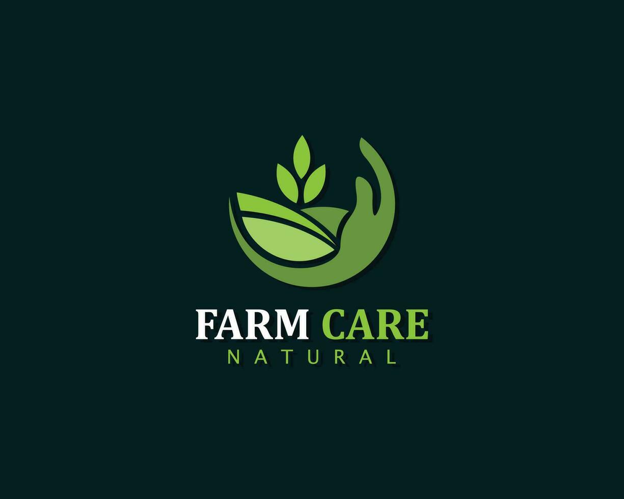 farm care logo creative design concept garden nature agriculture vector