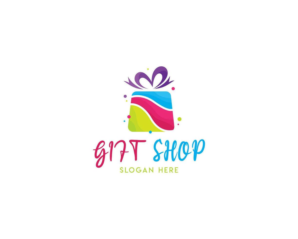 Gift Shop Logo Symbol Design Template Vector, Emblem, Design Concept, Creative Symbol vector